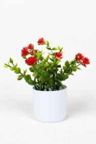 3 Adet Mini Beyaz Saksıda Yapay Çiçek Seti - Görsel 10