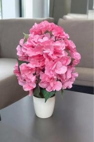 BEYAZ SAKSIDA YAPAY ORTANCA AĞACI 40 CM - Görsel 5