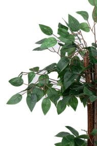 ÇİM DETAYLI GRİ SAKSIDA 3 KATLI YAPAY BENJAMİN AĞACI - Görsel 3