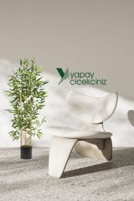 Yapay Yoğun Yapraklı Dekoratif Bambu Ağacı 3 Gövde 100cm - Görsel 4