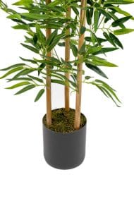 Yapay Yoğun Yapraklı Dekoratif Bambu Ağacı 3 Gövde 100cm - Görsel 7